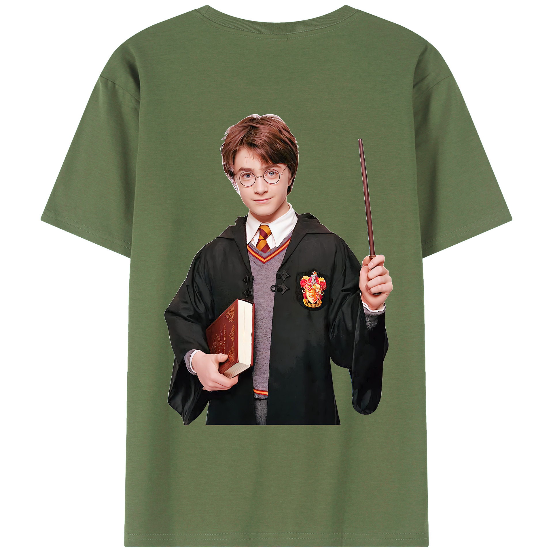 （画像用） Harry Potter ハリー・ポッターシリーズ 綿100％ メンズ半袖Tシャツ（バックプリント） 通気性